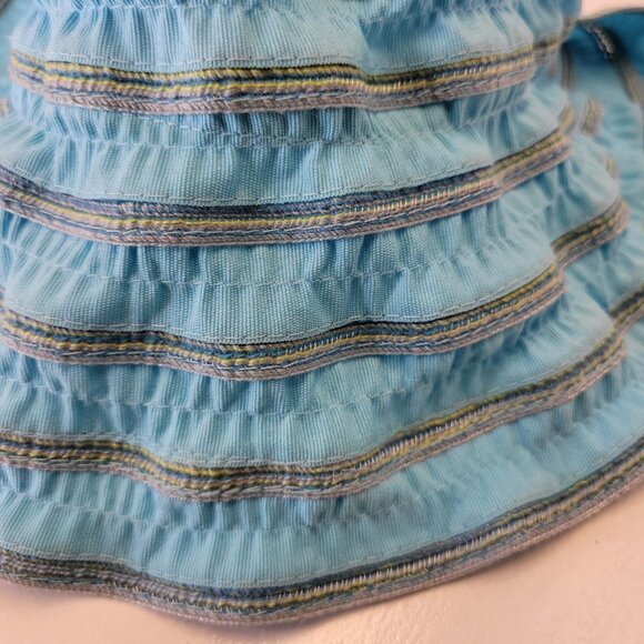 WOMENS Packable Cotton Blue Lightweight Summer Travel Golfing Beach Hat - Picture 13 of 16